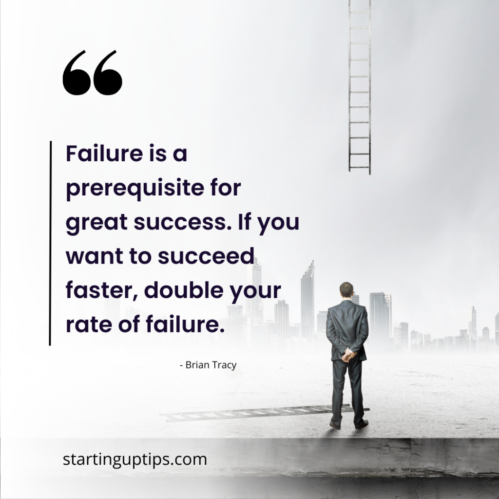 quote on failure by Brian Tracy